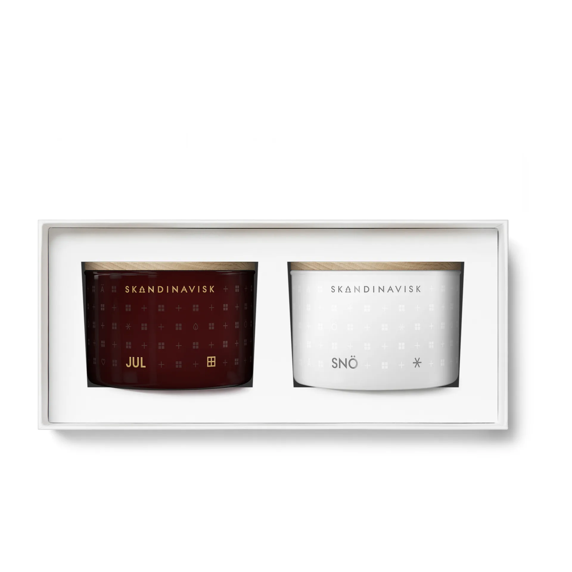 White Christmas Mini candle gift set 2 pieces, 2x90g Skandinavisk