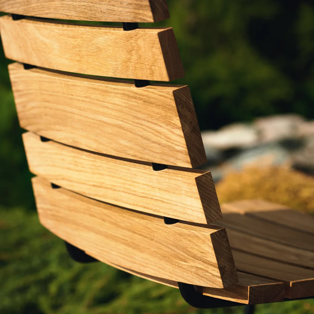 Grinda chair, Teak, black frame Skargaarden