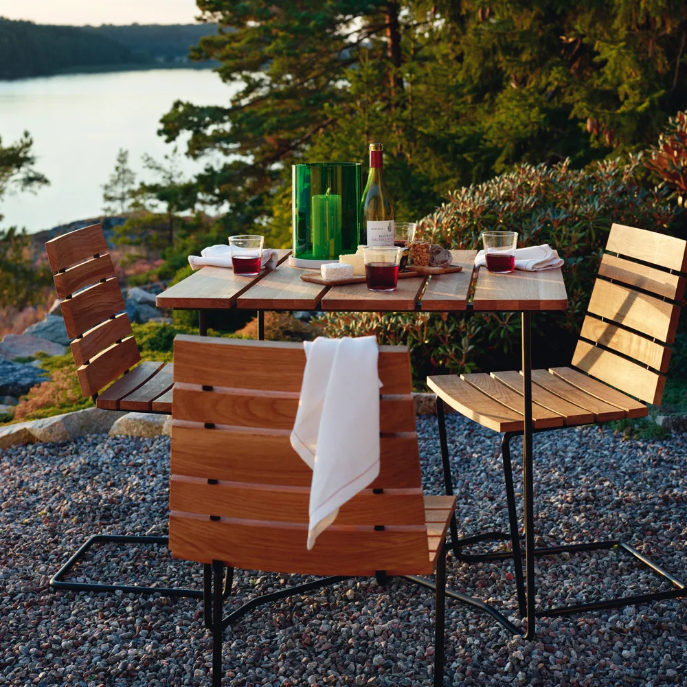 Grinda chair, Teak, black frame Skargaarden