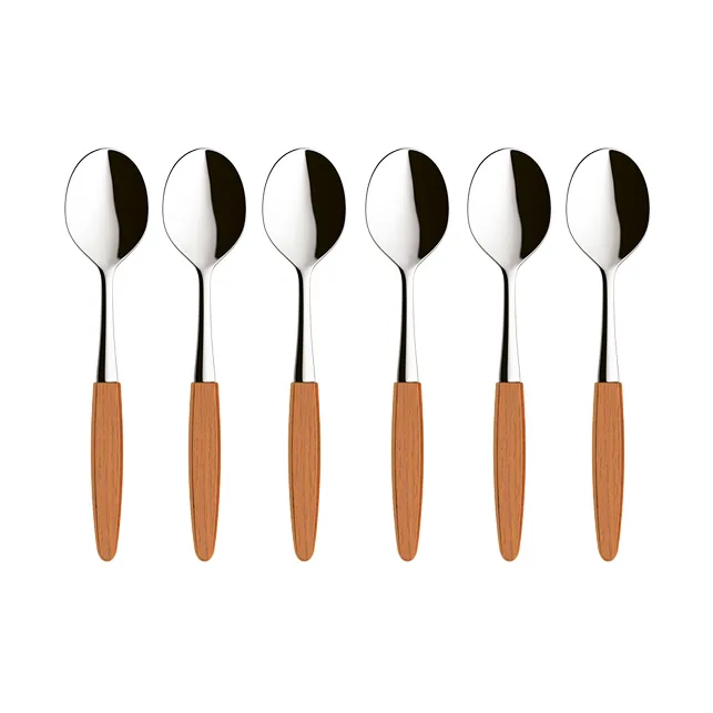 Skaugum dessert spoon 6-pack Ecco Teak Skaugum of Norway
