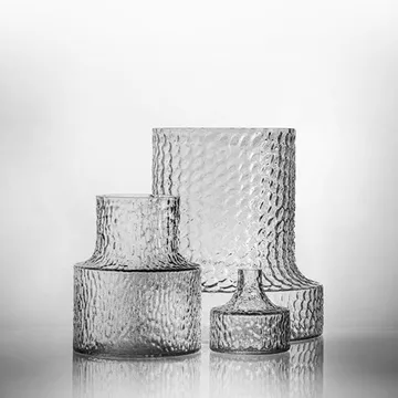 Kolonn vase structured - 11 cm - Skrufs Glasbruk