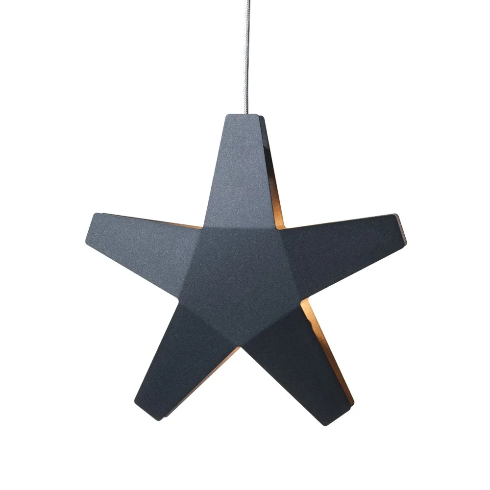 Advent Stjärna Advent star, Grey, 40 cm, light grey textile cord SMD Design