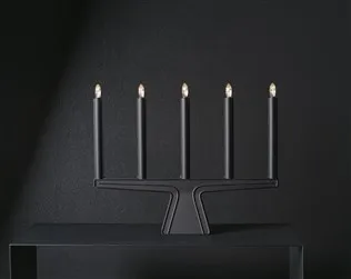Stella 5 advent candle holder 41 cm - Black - SMD Design