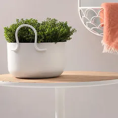 Tivoli flower pot Ø30 cm low - white - SMD Design