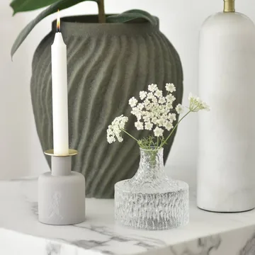 Solstickan ceramic candle holder - Light grey - Solstickan Design