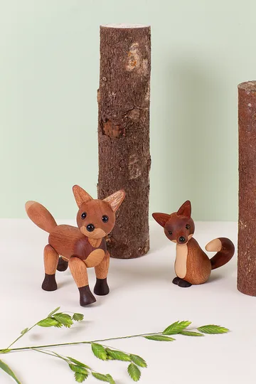 Foxy fox decoration 12 cm - Mahogany - Spring Copenhagen