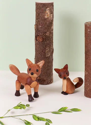 Roxy fox decoration 10 cm - Mahogany - Spring Copenhagen