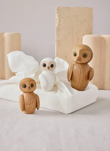 Wise owl decoration 7 cm - White - Spring Copenhagen