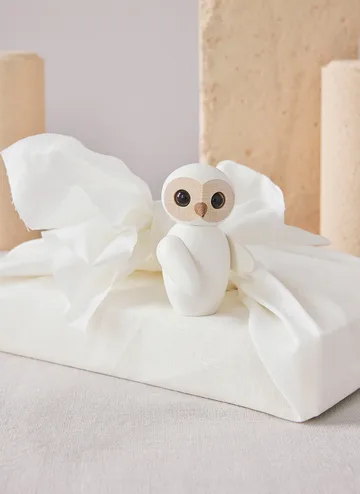 Wise owl decoration 7 cm - White - Spring Copenhagen