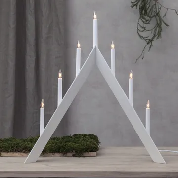 Arrow advent candle holder 64,5 cm 2-pack - White - Star Trading