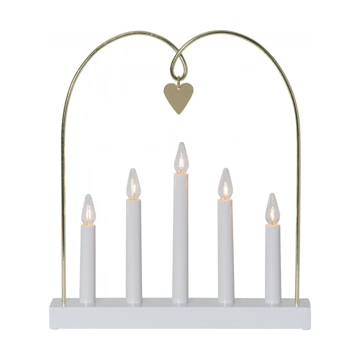 Glossy Bow candle holder 35 cm, White Star Trading