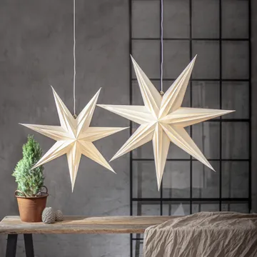 Holly paper star 75 cm - White - Star Trading