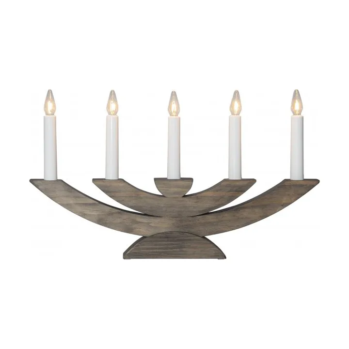 Navida 5-candle candelabra 42 cm - Brown - Star Trading