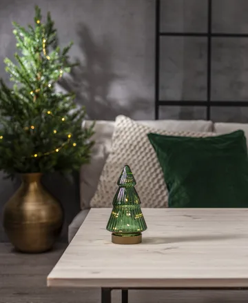 Verde glass decoration LED 20 cm - Green - Star Trading