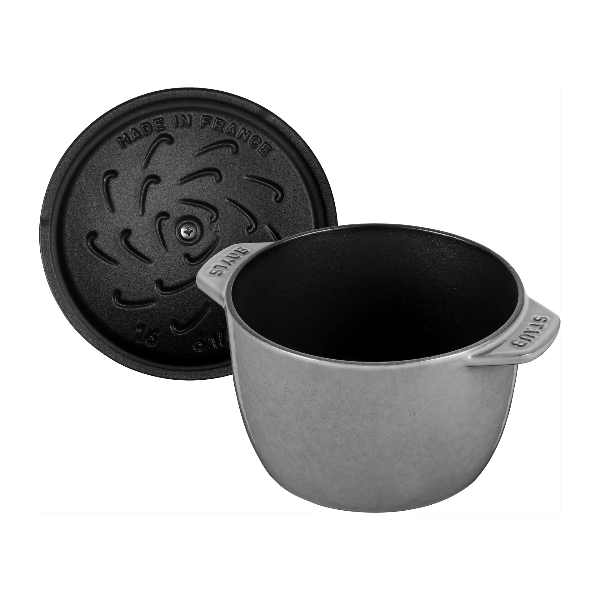 Rice cocotte cast iron pot 1.6 L, grey STAUB