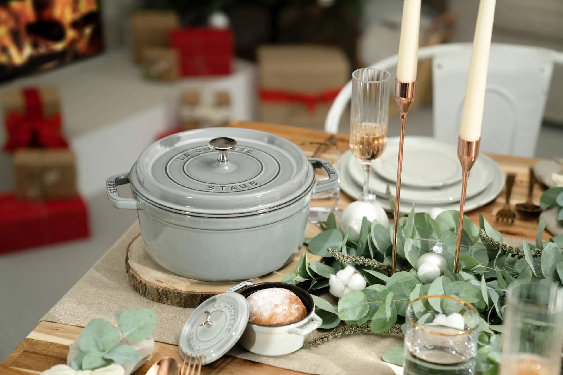 Staub La Cocotte round casserole cast iron 2.6 L, Graphite gray STAUB
