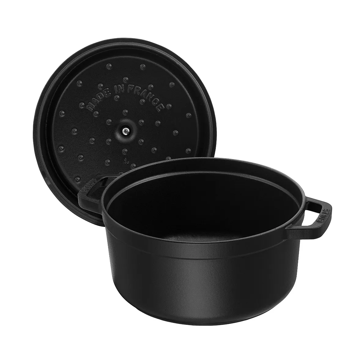Staub La Cocotte round pot cast iron 1.2 L, Black STAUB