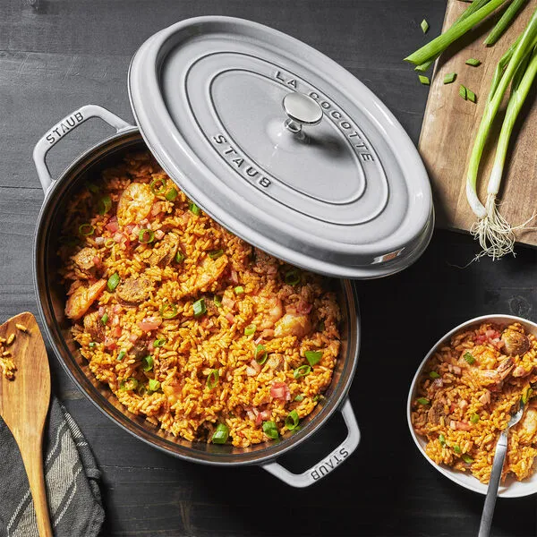 Staub oval casserole dish 4.2 l, grey STAUB