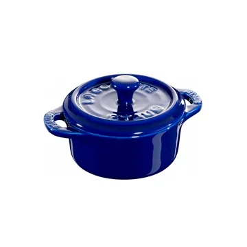 Staub round mini casserole dish 0.2 l - blue - STAUB