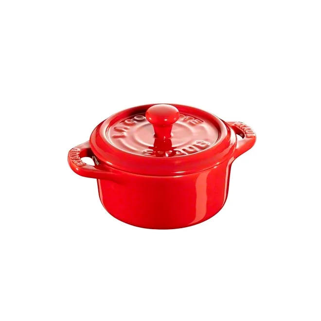 Staub round mini casserole dish 0.2 l, red STAUB