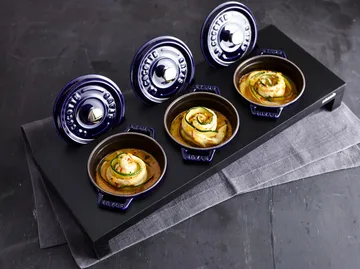 Staub serving holder for 3 mini pots - Black - STAUB