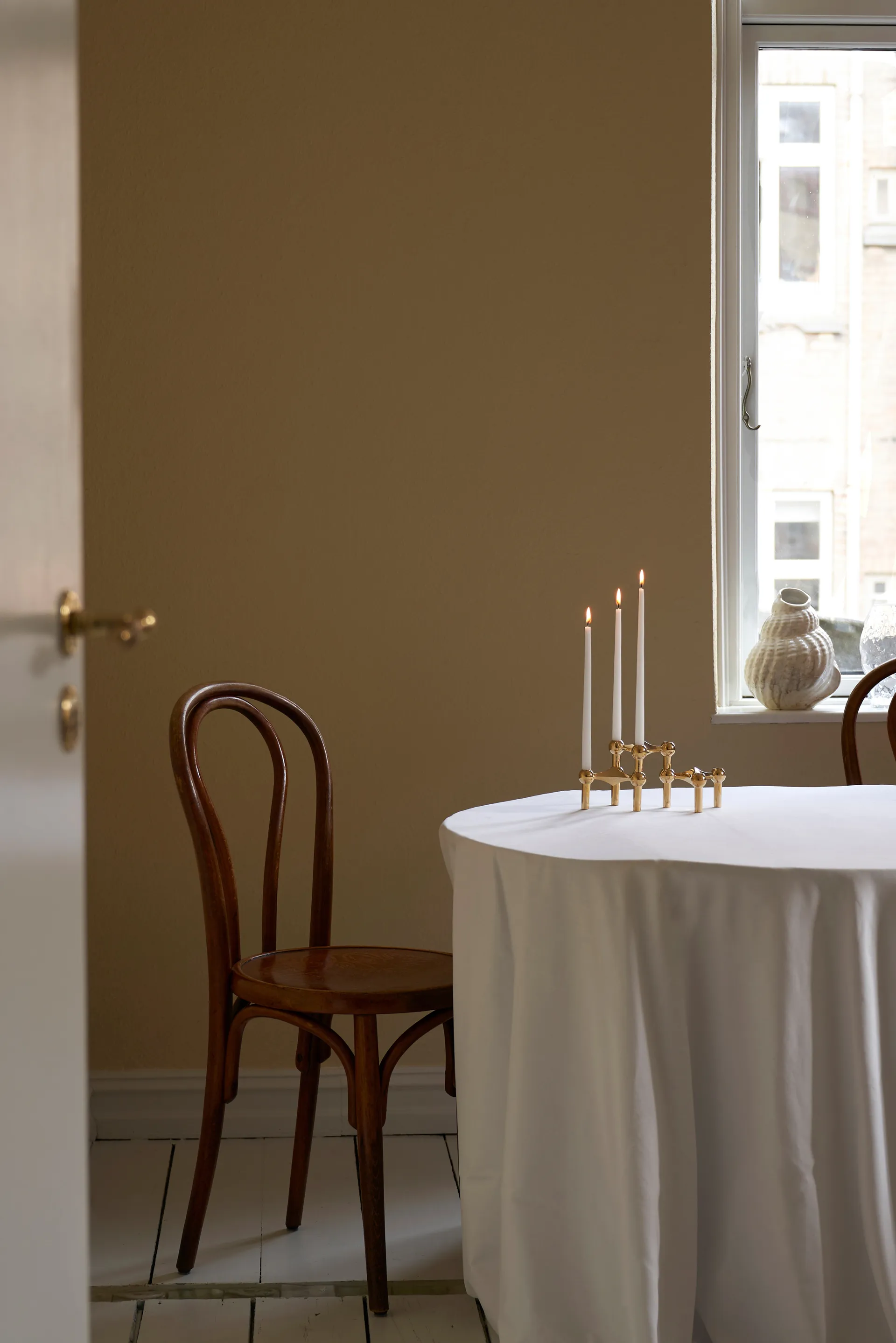 Nagel candle holder, brass STOFF Nagel