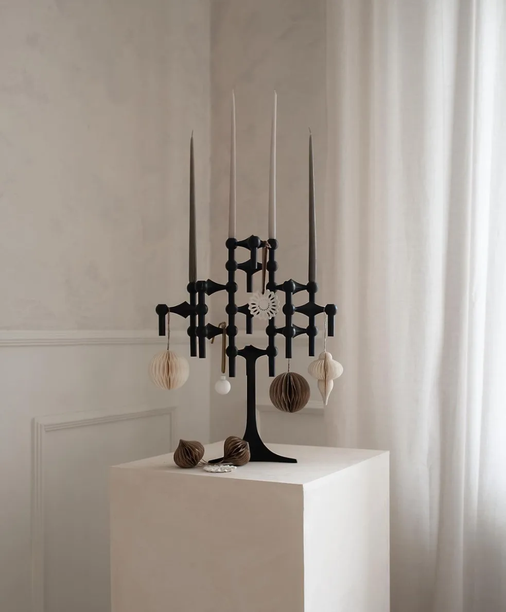 Nagel candle holder, matte black STOFF Nagel