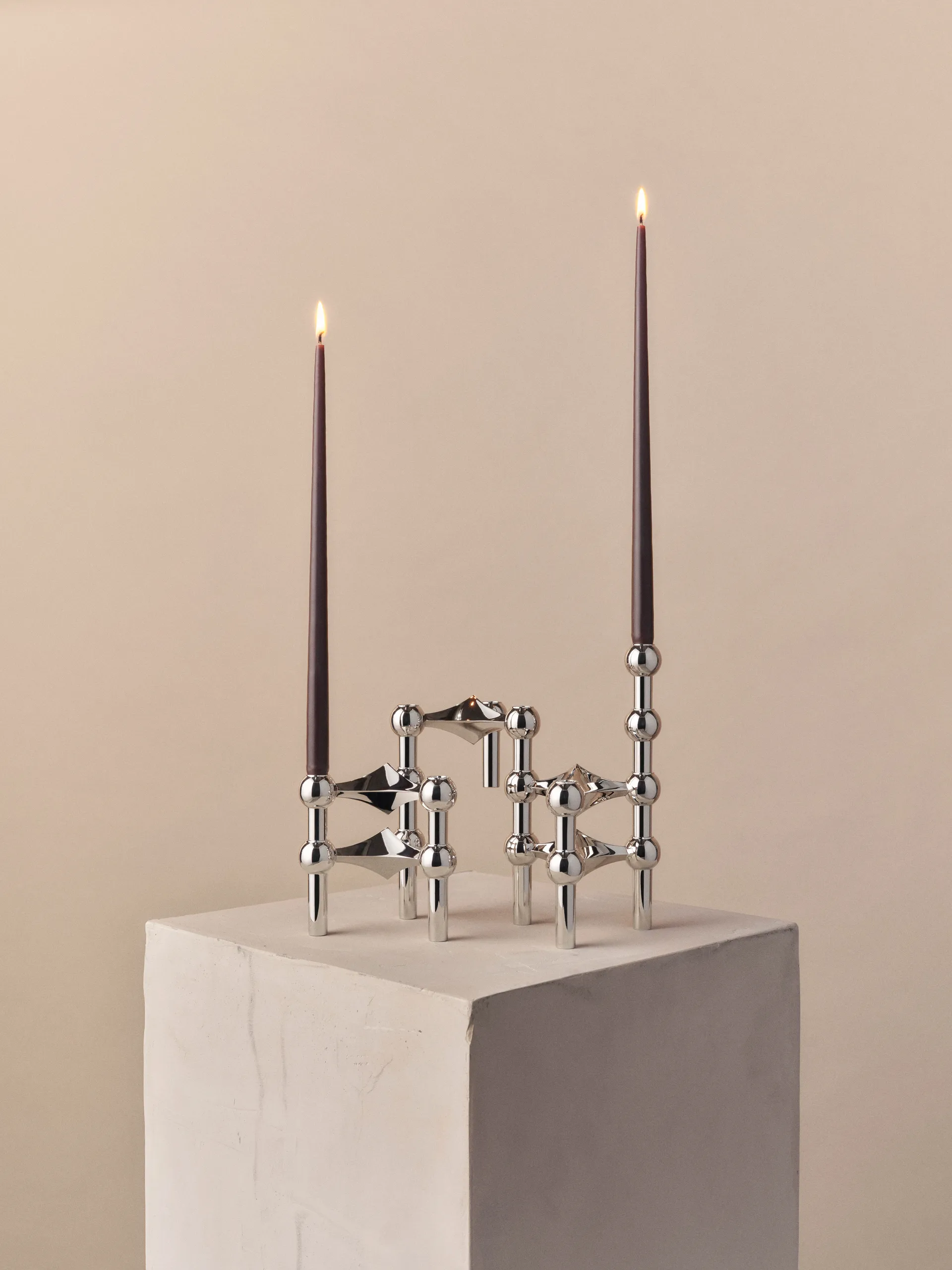 STOFF Nagel tapered candle by ester & erik 6-pack, Espresso STOFF Nagel