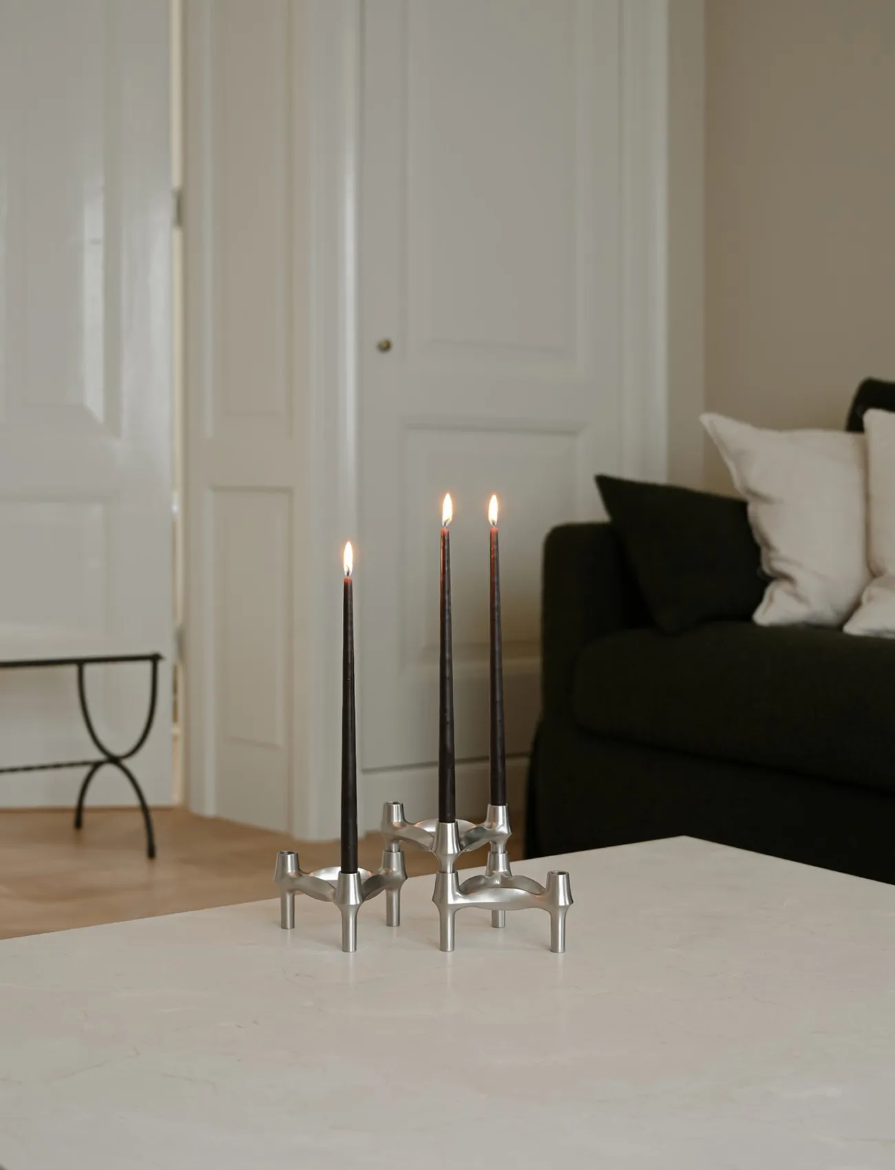 STOFF Nagel tapered candle by ester & erik 6-pack, Espresso STOFF Nagel