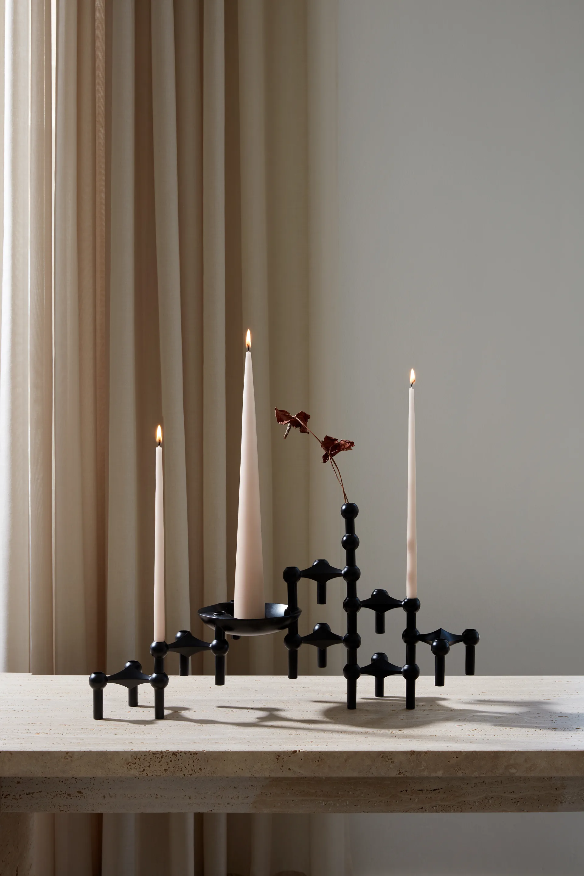 STOFF Nagel tapered candle by ester & erik 6-pack, Latte STOFF Nagel