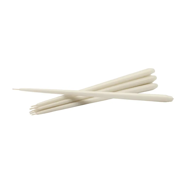 STOFF Nagel tapered candle by ester & erik 6-pack - Off-white - STOFF Nagel