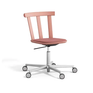 Alt chair swivel base upholstered seat birch - Vidar 4, 633 pink-mauve 27 - Stolab