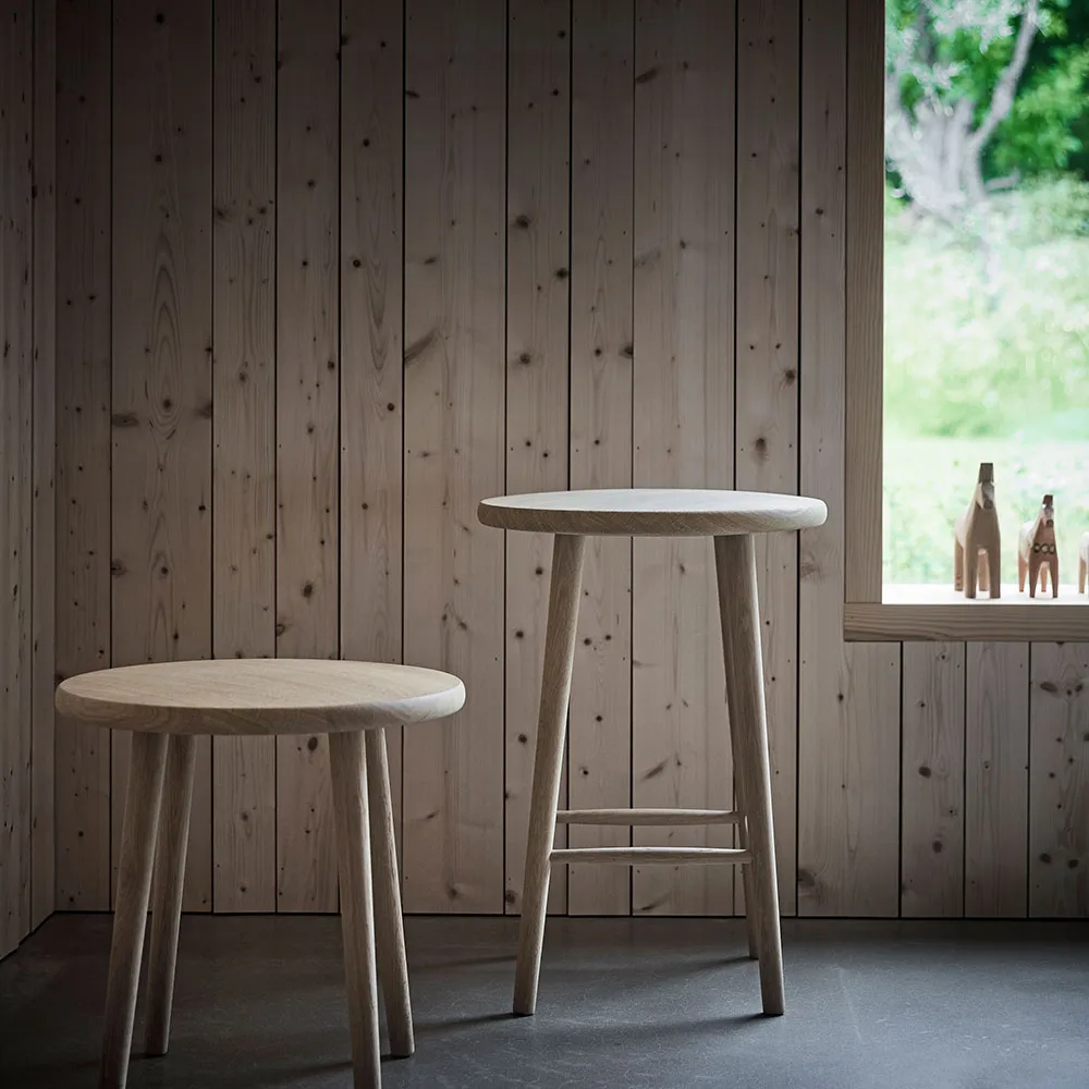 Miss Button bar stool, Oak natural oil. high Stolab