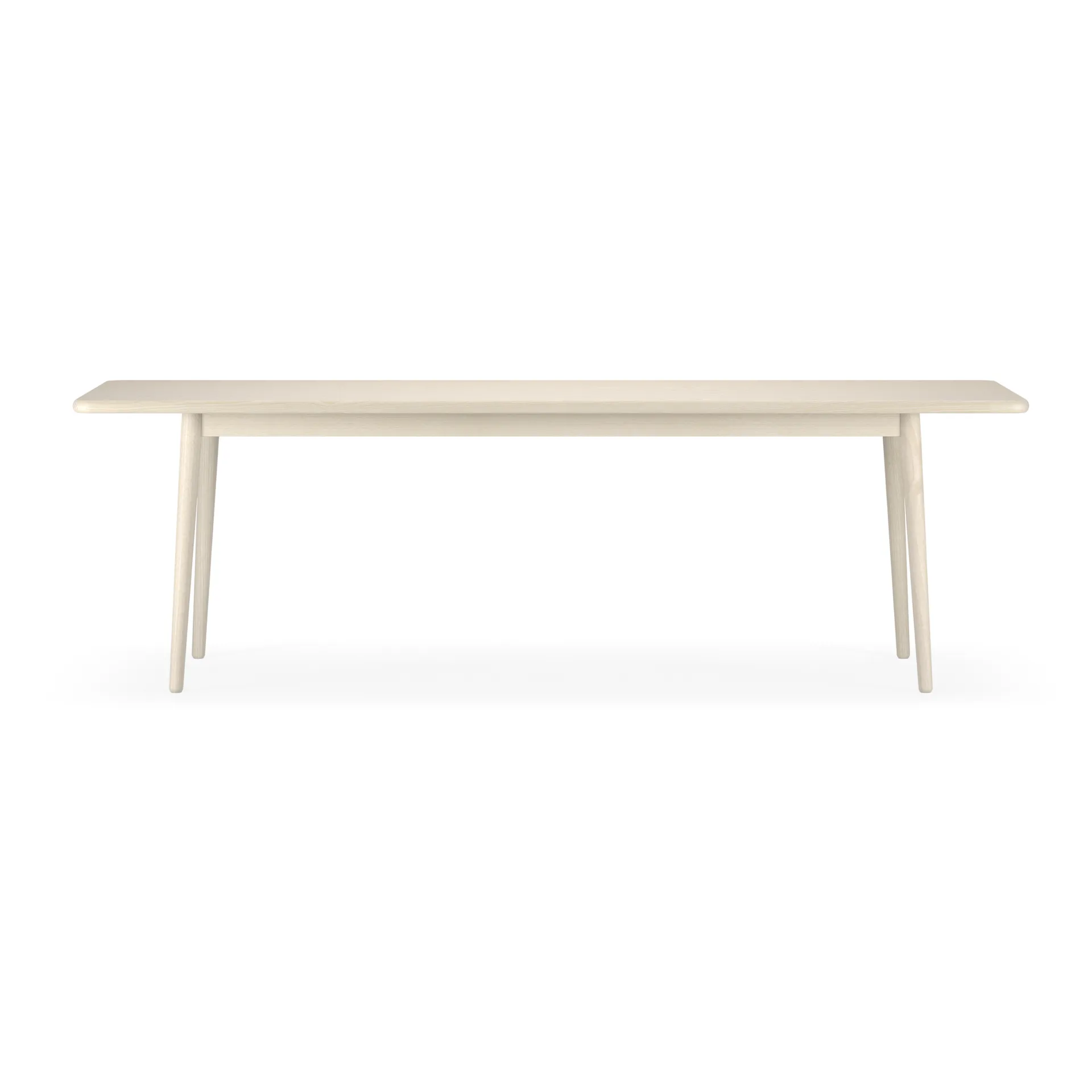 Miss Holly dining table 235x100 cm, Birch white oiled, 2 extension pieces Stolab