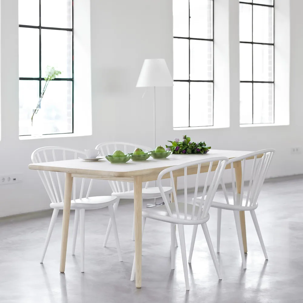 Miss Holly table 175x82 + 1 extension piece 50 cm, Oak light matt lacquer Stolab