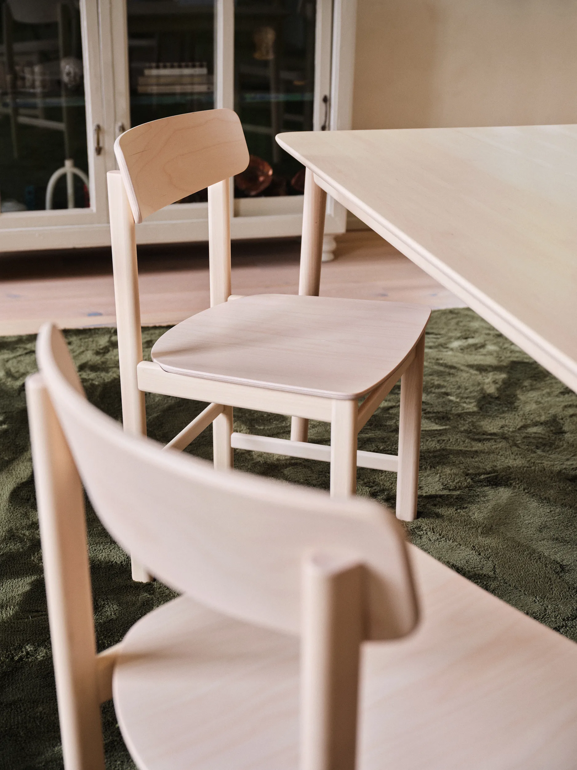 Pal armchair, Birch light matte lacquered Stolab