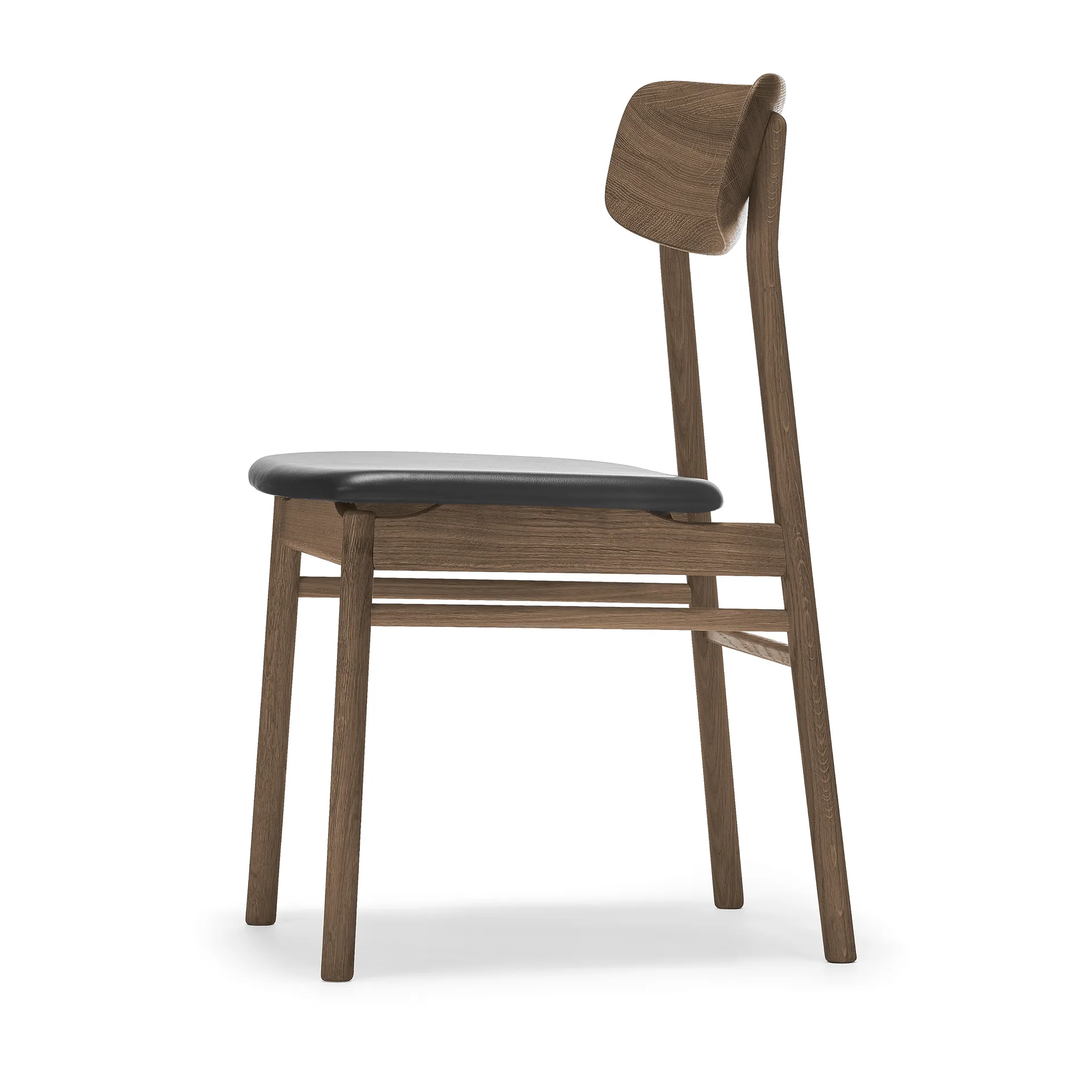Prima Vista chair oak, Smoked oak-black leather Stolab