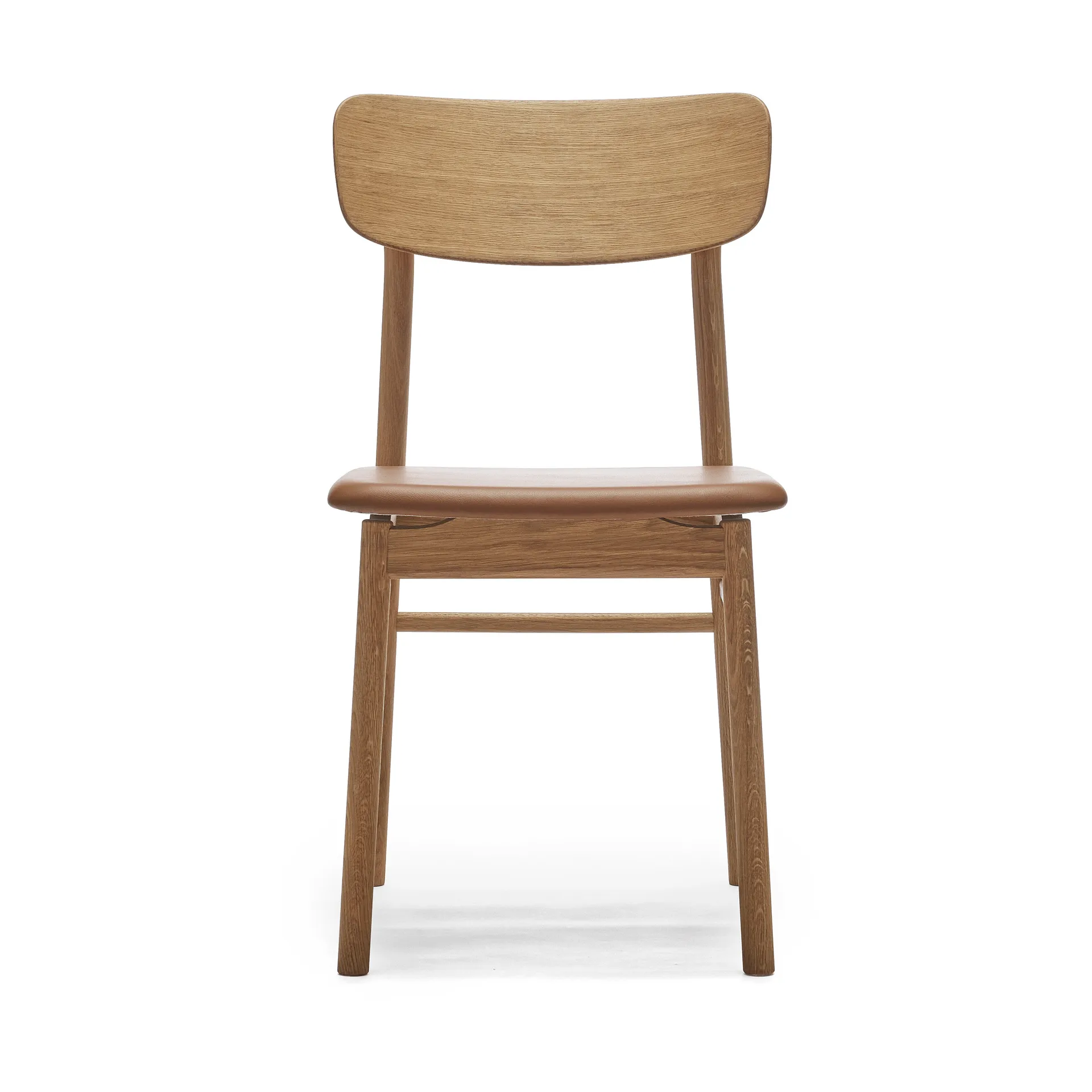 Prima Vista chair oiled oak, Leather Elmosoft 43807 cognac Stolab