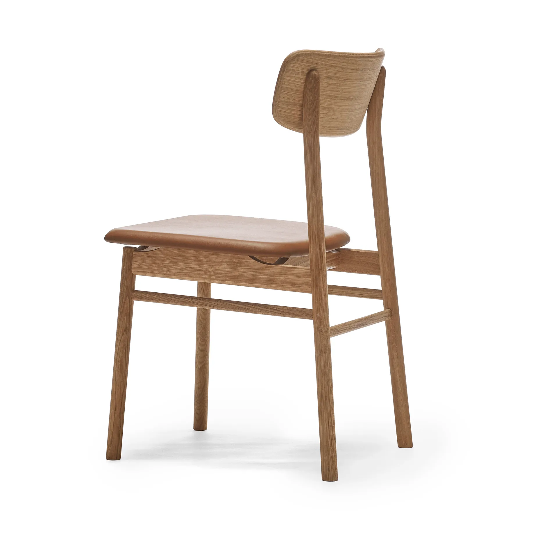 Prima Vista chair oiled oak, Leather Elmosoft 43807 cognac Stolab
