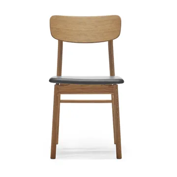 Prima Vista chair oiled oak - Leather Elmosoft 99001 black - Stolab