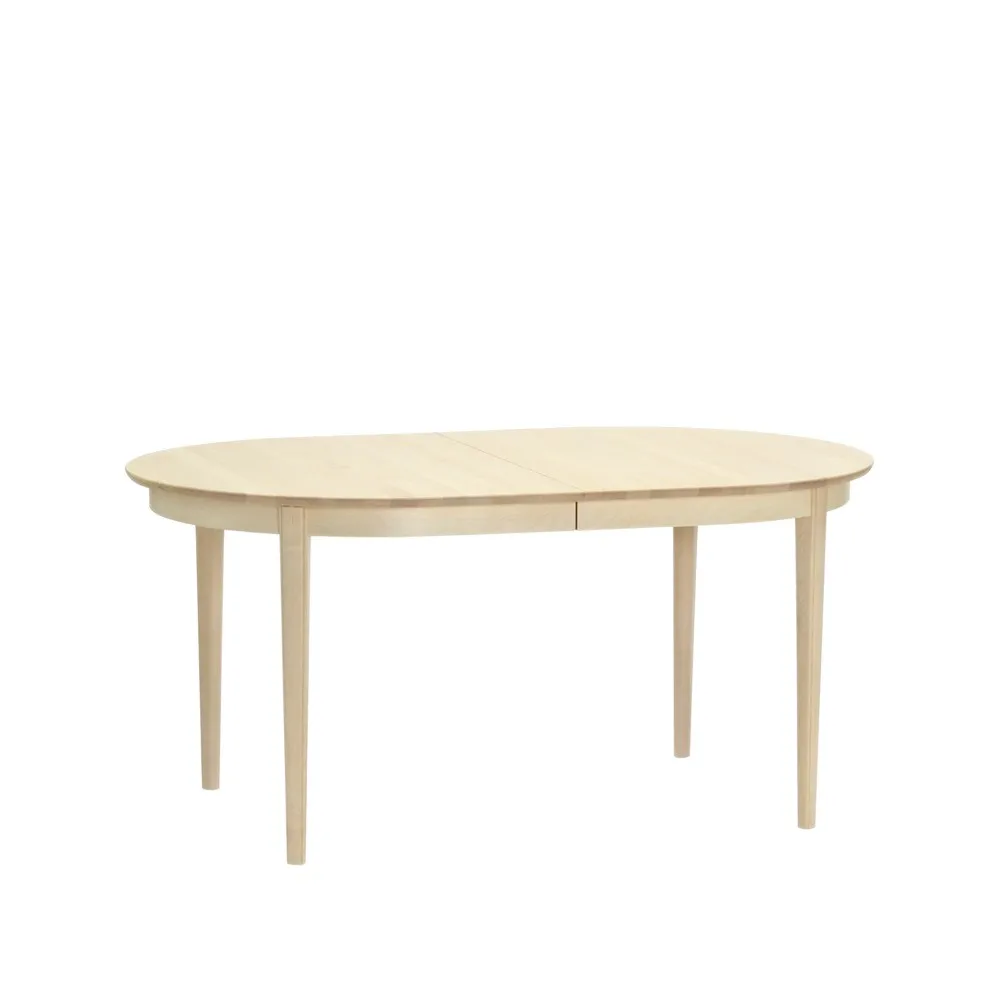 Vardags dining table, Birch light matt lacquer. 1 insert Stolab