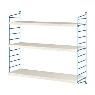 String 1949-2024 shelf Limited Edition 60x60x20 cm - Blue/white oiled pine - String