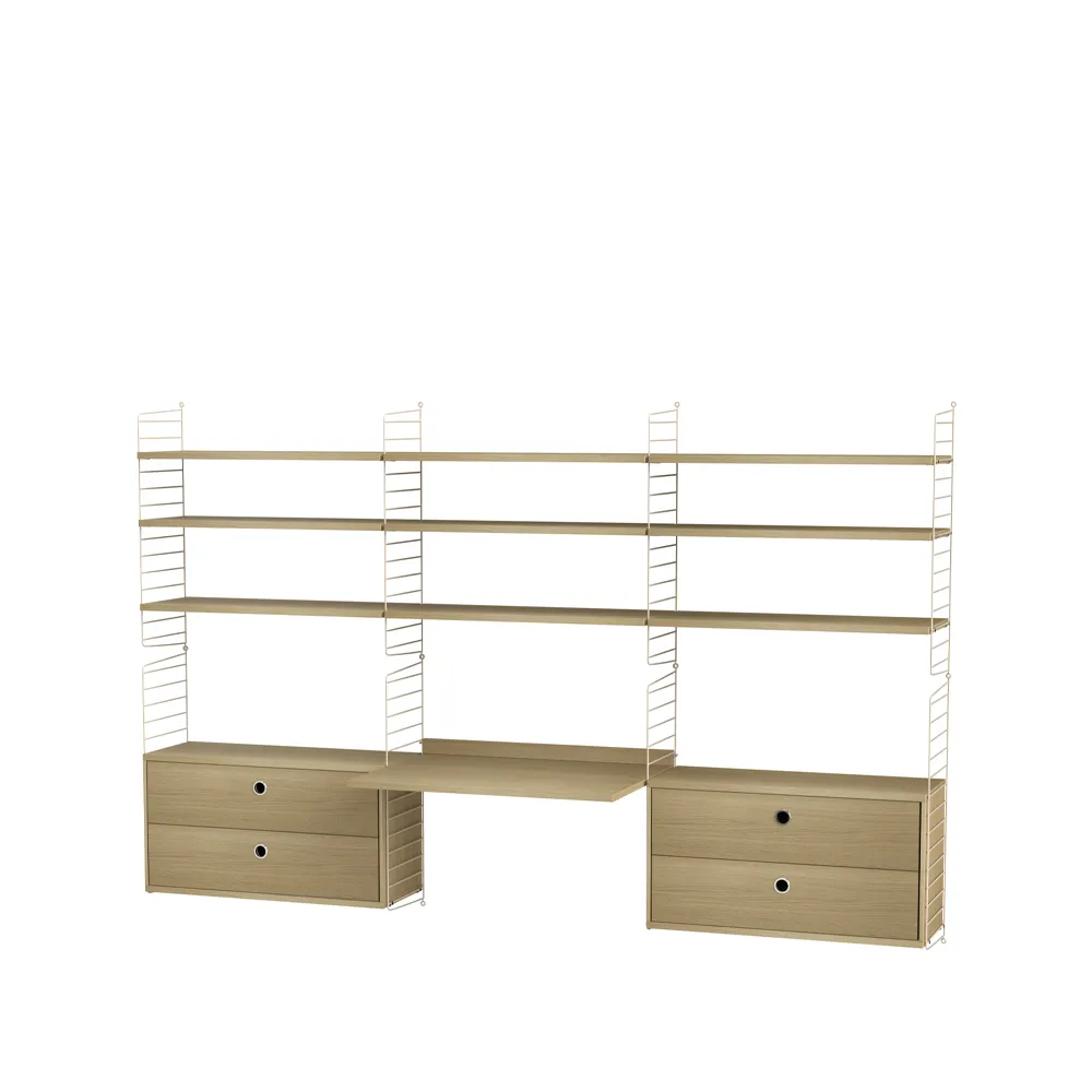 String bedroom oak & beige - Combination F,  String