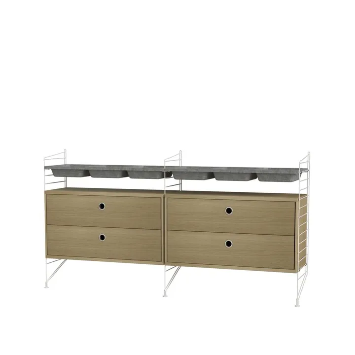 String bedroom oak & white - Combination G - String