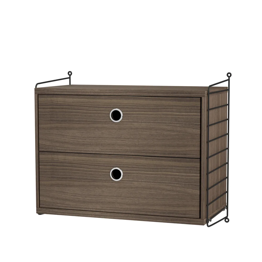 String bedroom walnut & black - Combination A String