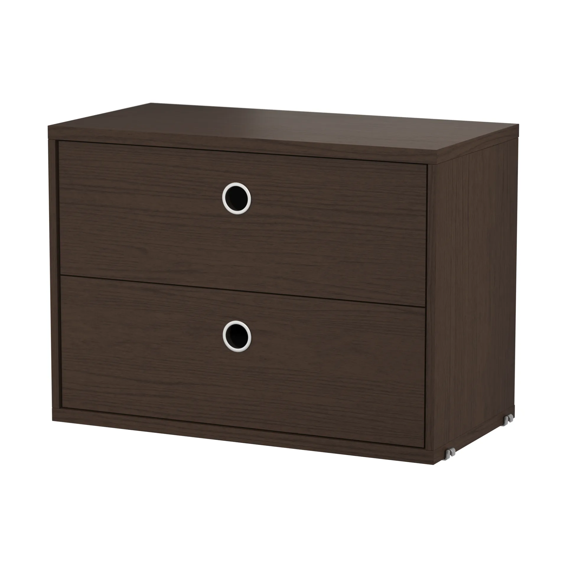 String cabinet with drawers, Dark oak, 58x30 cm String
