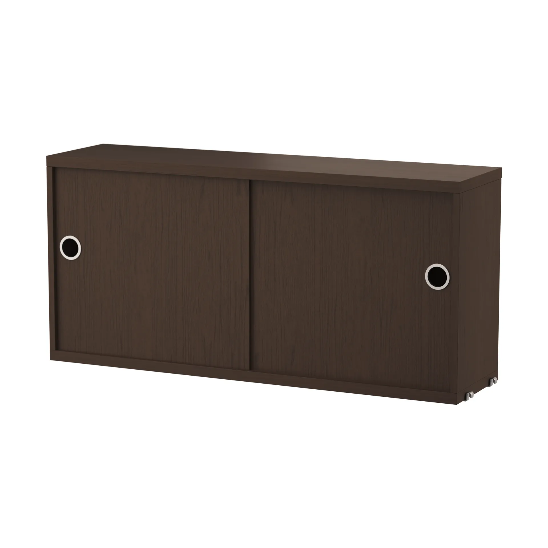 String cabinet with sliding door, Dark oak, 78x20 cm String