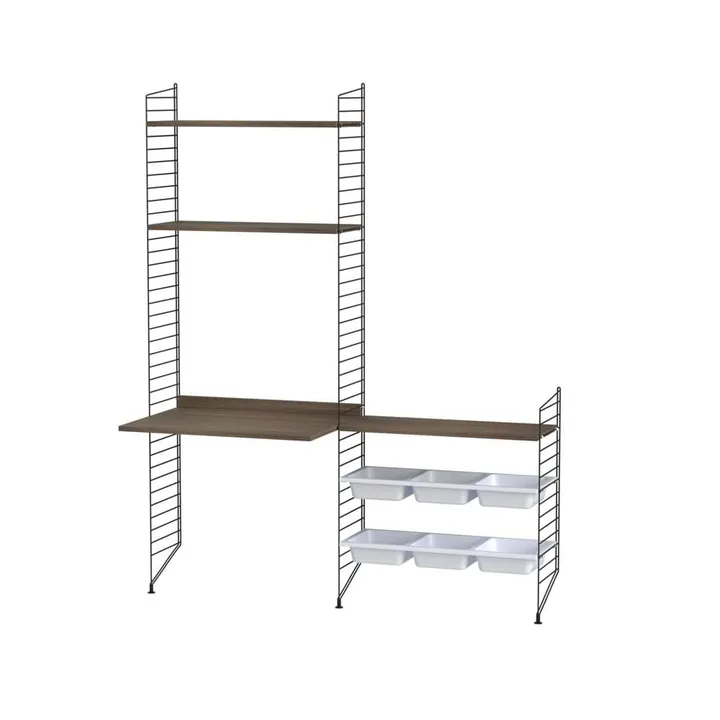 String children's room walnut & black - Combination E - String