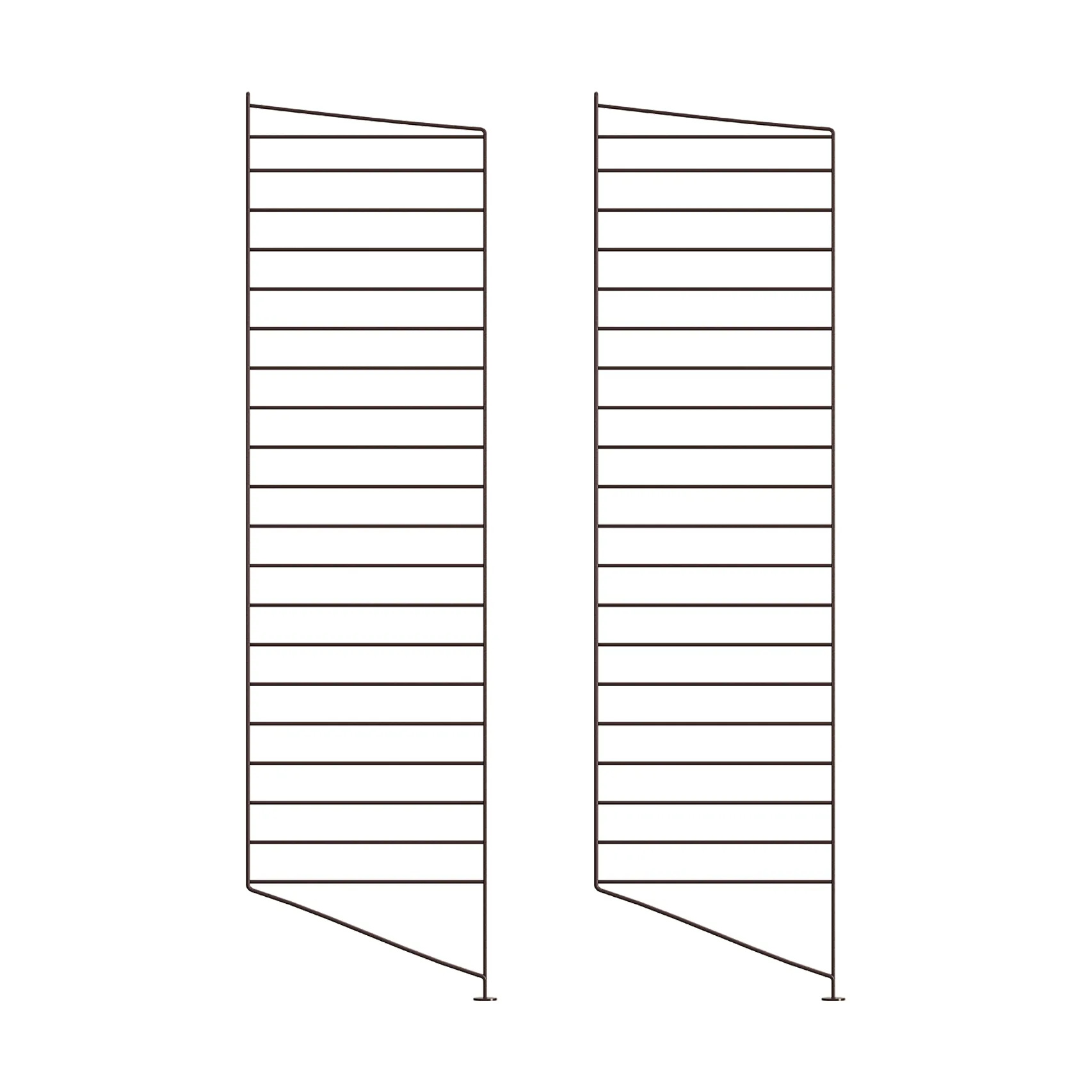 String floor panels, Dark brown, 115x30 cm, 2-pack String