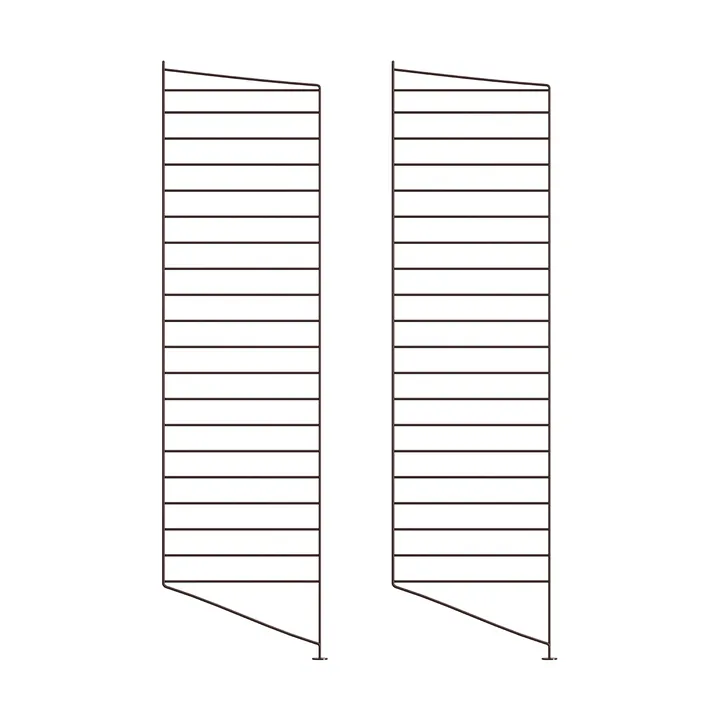 String floor panels - Dark brown, 115x30 cm, 2-pack - String
